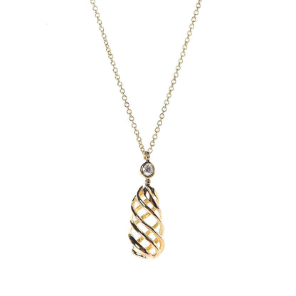 Tiffany 18K Yellow Gold Diamond Paloma Picasso Venezia Luce Pendant Necklace 4 of 6