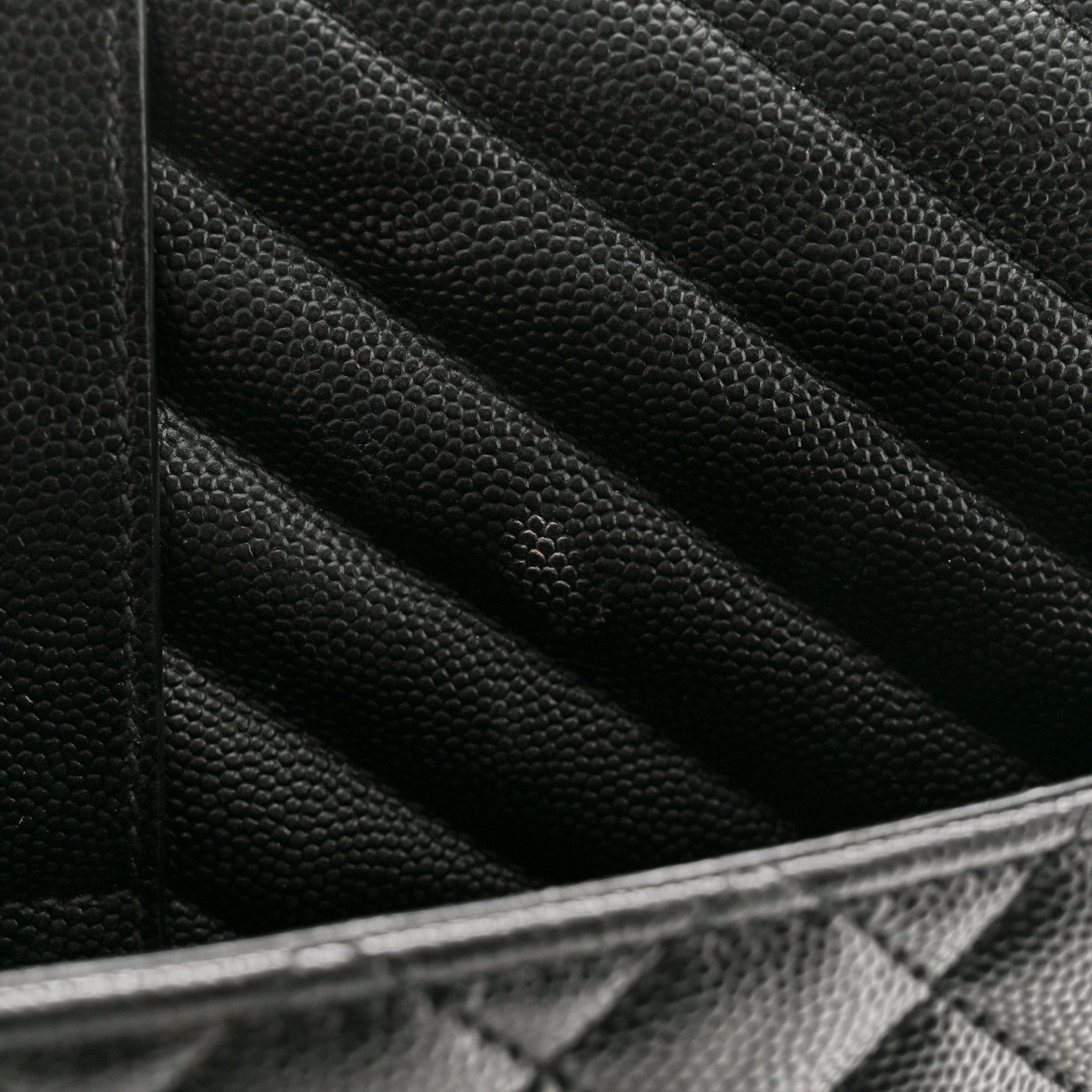 Saint Laurent Grain De Poudre Textured Mixed Matelasse Large Triquilt Monogram Satchel Black 12 of 12