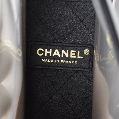 Chanel Lambskin PVC Sand By The Sea Flap With Pearl Strap Black 6 of 10