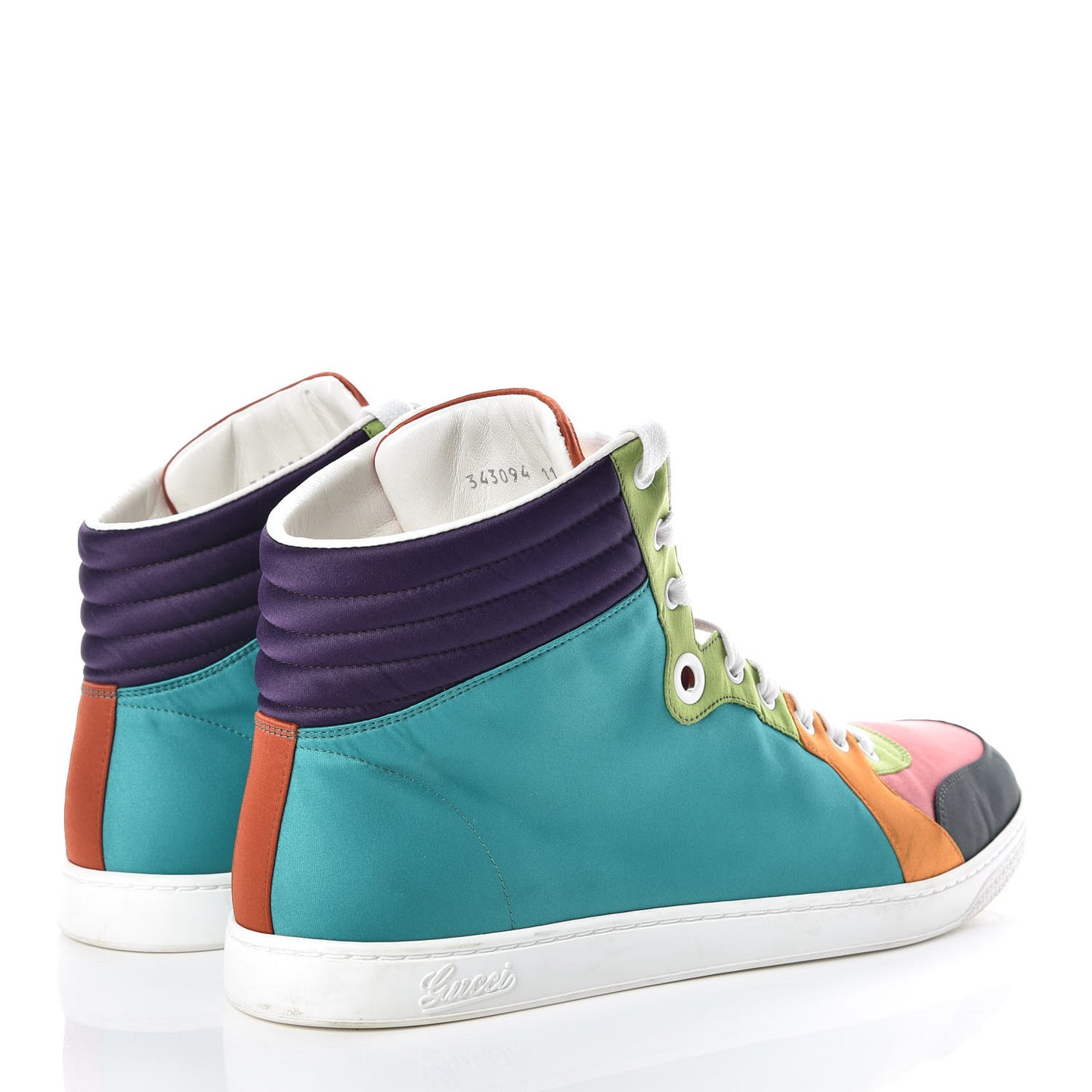 Satin Mens High Top Sneakers 11 Multicolor