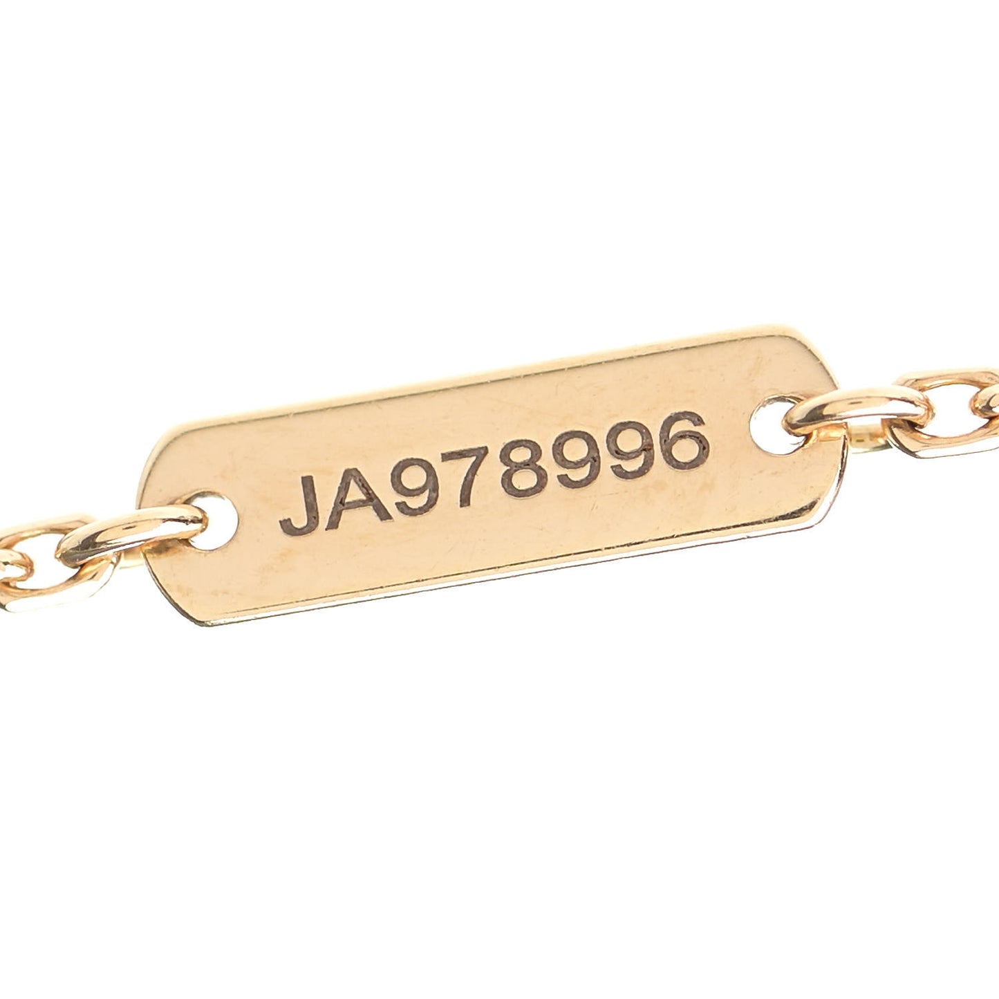 18K Yellow Gold Mother of Pearl Vintage Alhambra Pendant Necklace