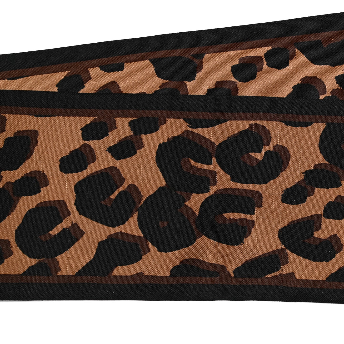 Silk Leopard Bandeau Scarf Marron