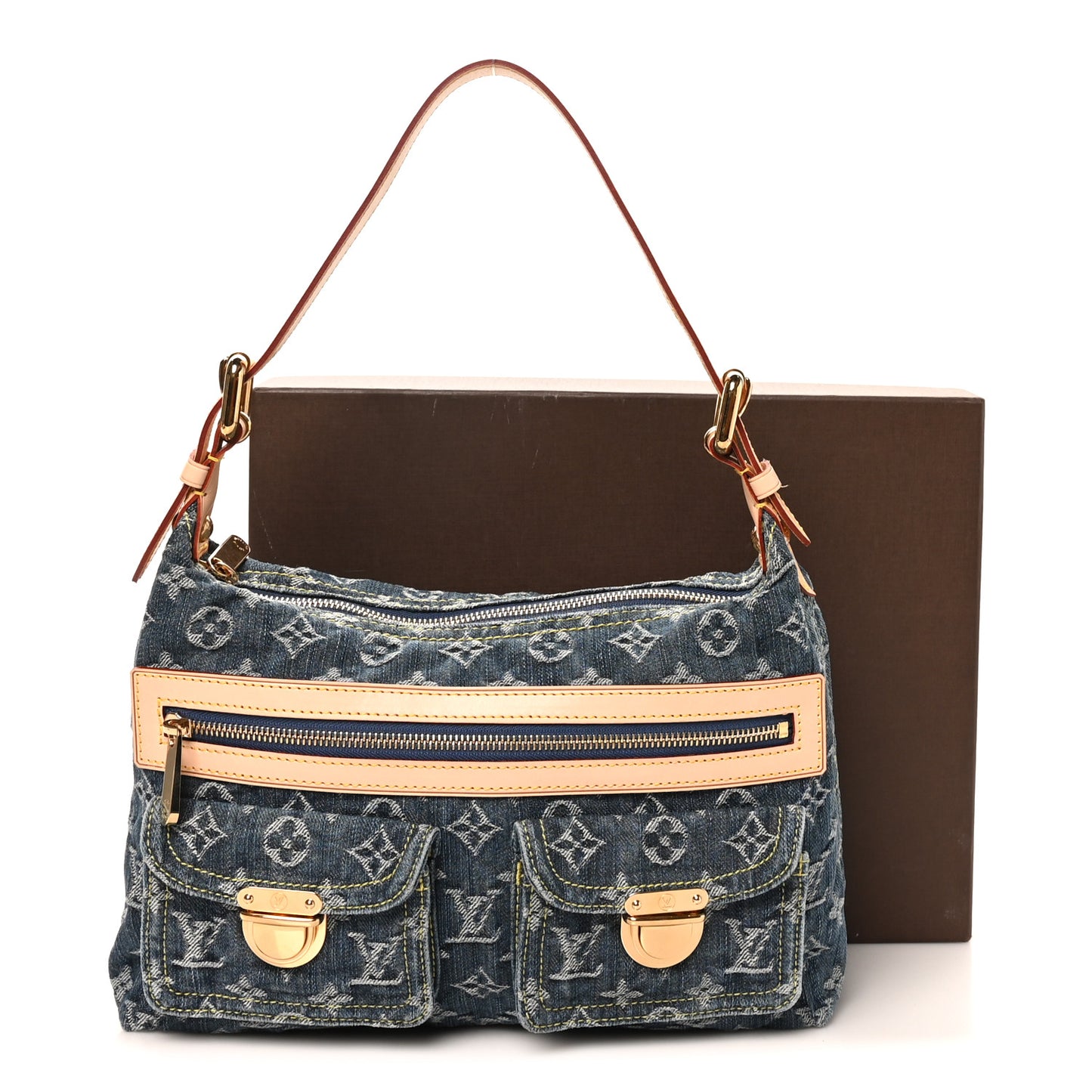 Monogram Denim Baggy PM Blue