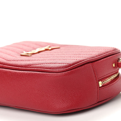 Saint Laurent Grain De Poudre Matelasse Monogram Mini Lou Camera Bag Eros Red 9 of 9