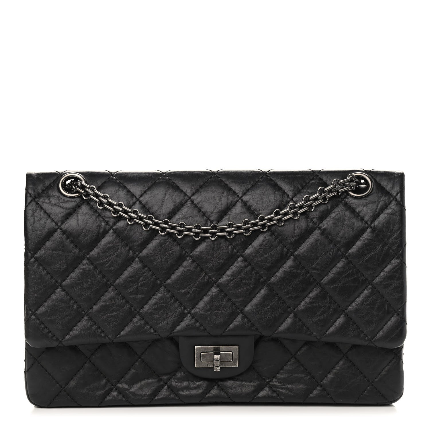 Chanel Aged Calfskin Quilted 2.55 Reissue 226 Flap Black 1 of 12