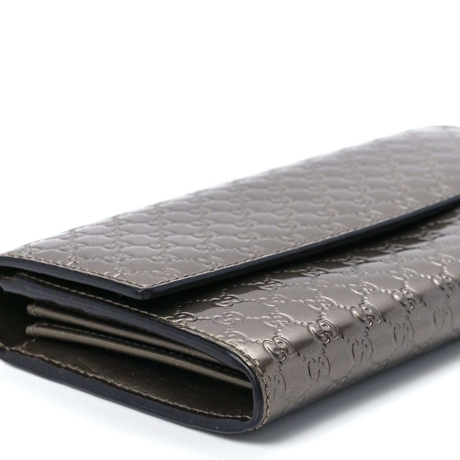 Gucci Metallic Microguccissima Dice Continental Wallet Golden Beige 9 of 10