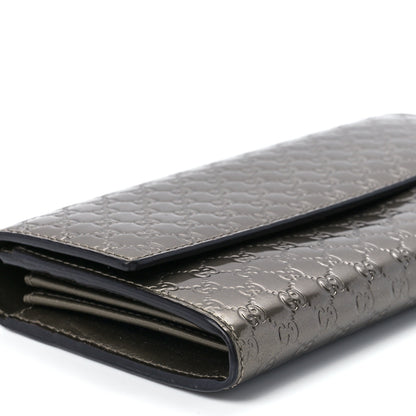 Gucci Metallic Microguccissima Dice Continental Wallet Golden Beige 9 of 10