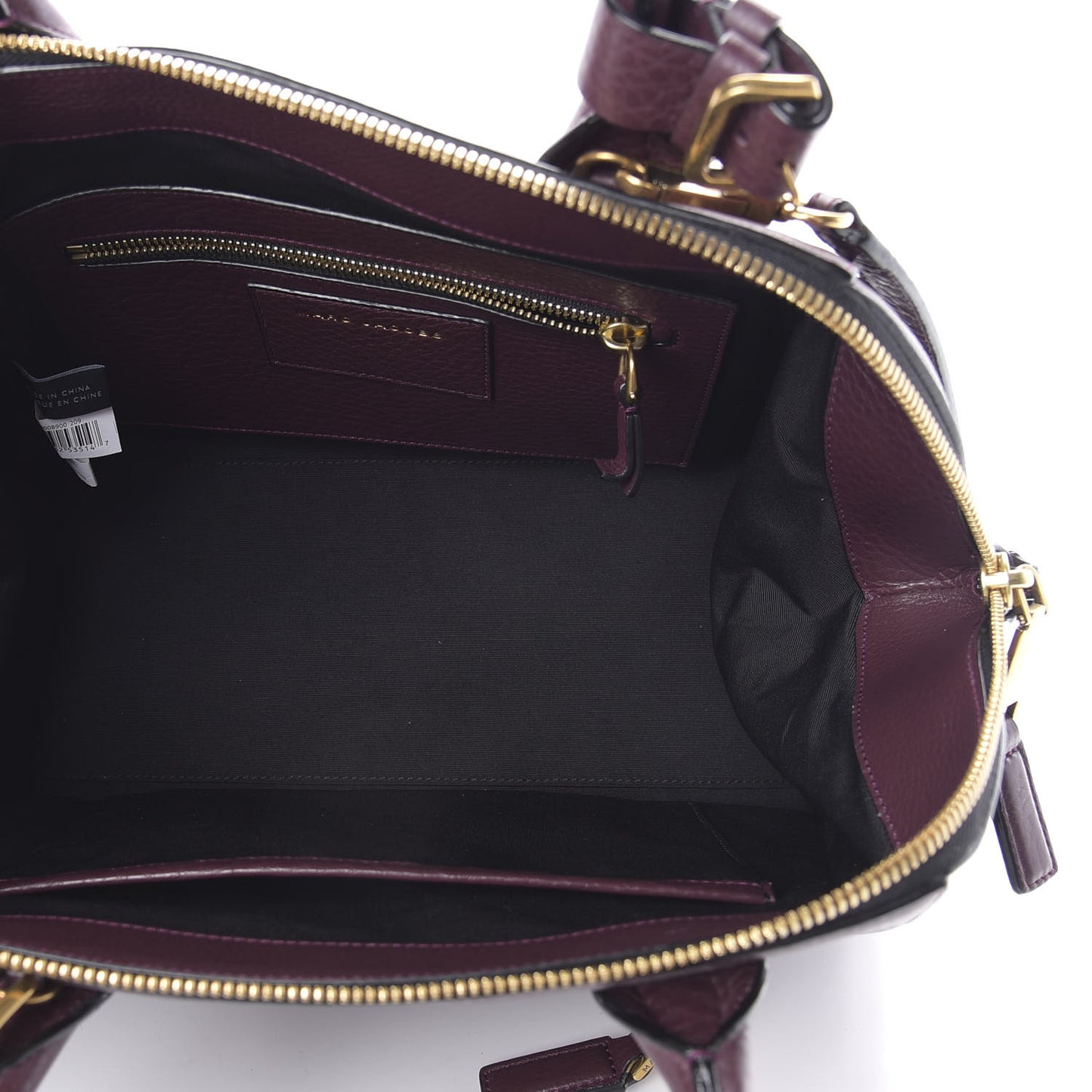 Textured Calfskin Medium Incognito Satchel Burgundy