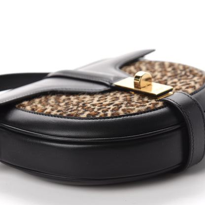Celine Pony Hair Calfskin Leopard Print Besace 16 Black Naturals 6 of 12