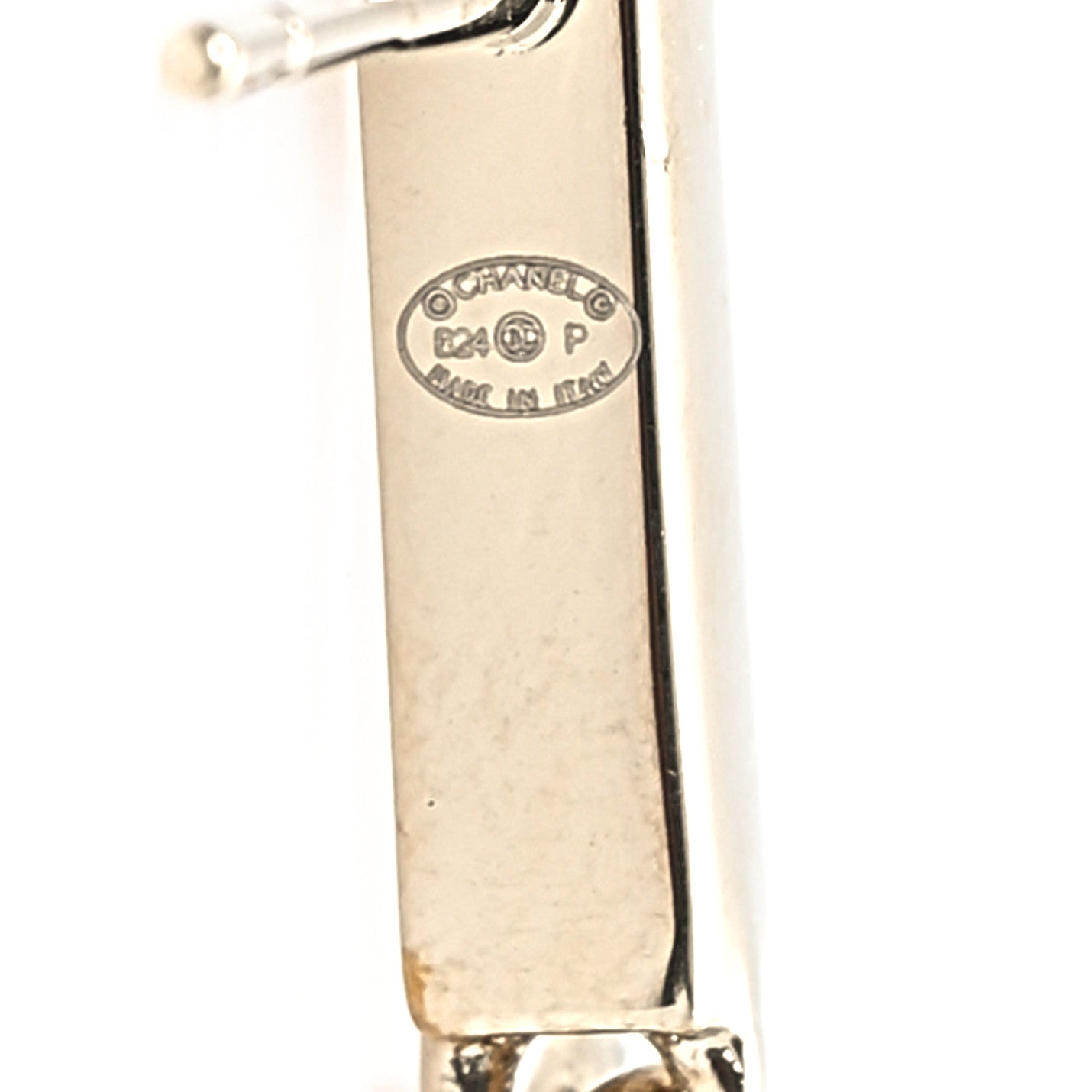 Crystal CC Drop Earrings Gold