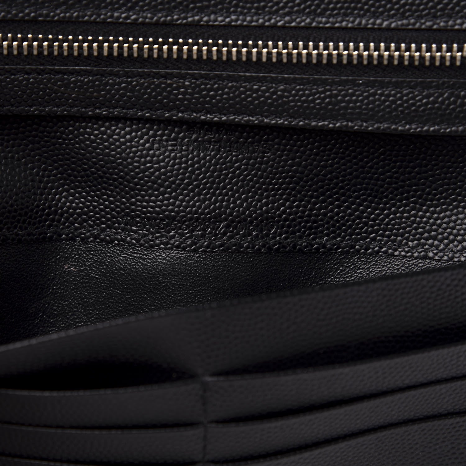 Saint Laurent Grain De Poudre Foldover Logo Wallet Black 8 of 8