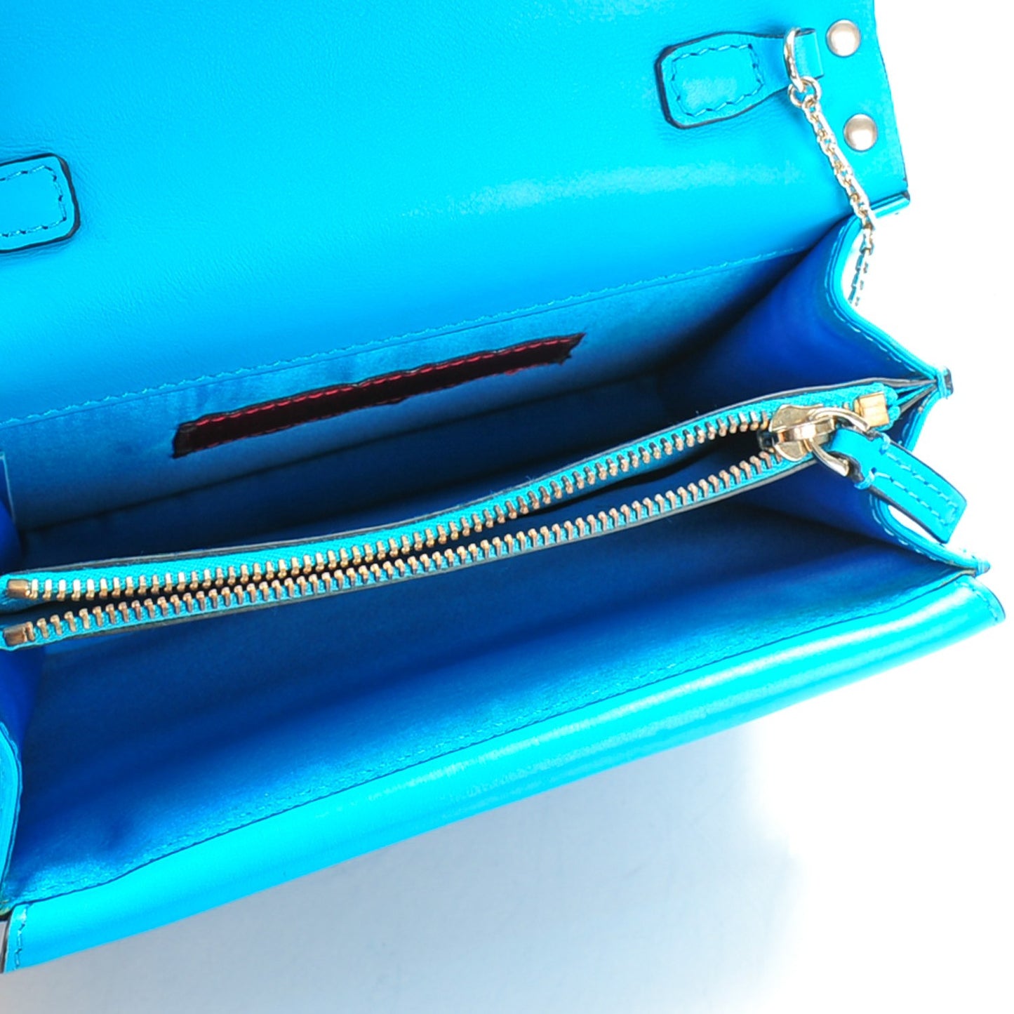 Calfskin Rockstud Wallet on Chain Parrot