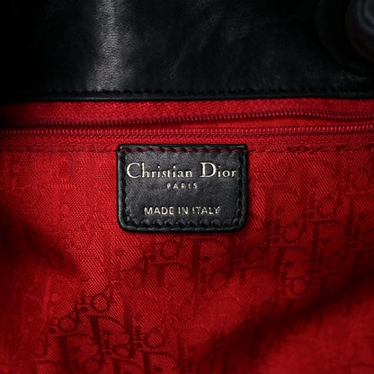 Christian Dior Lambskin Cannage Flap Shoulder Bag Black 6 of 29