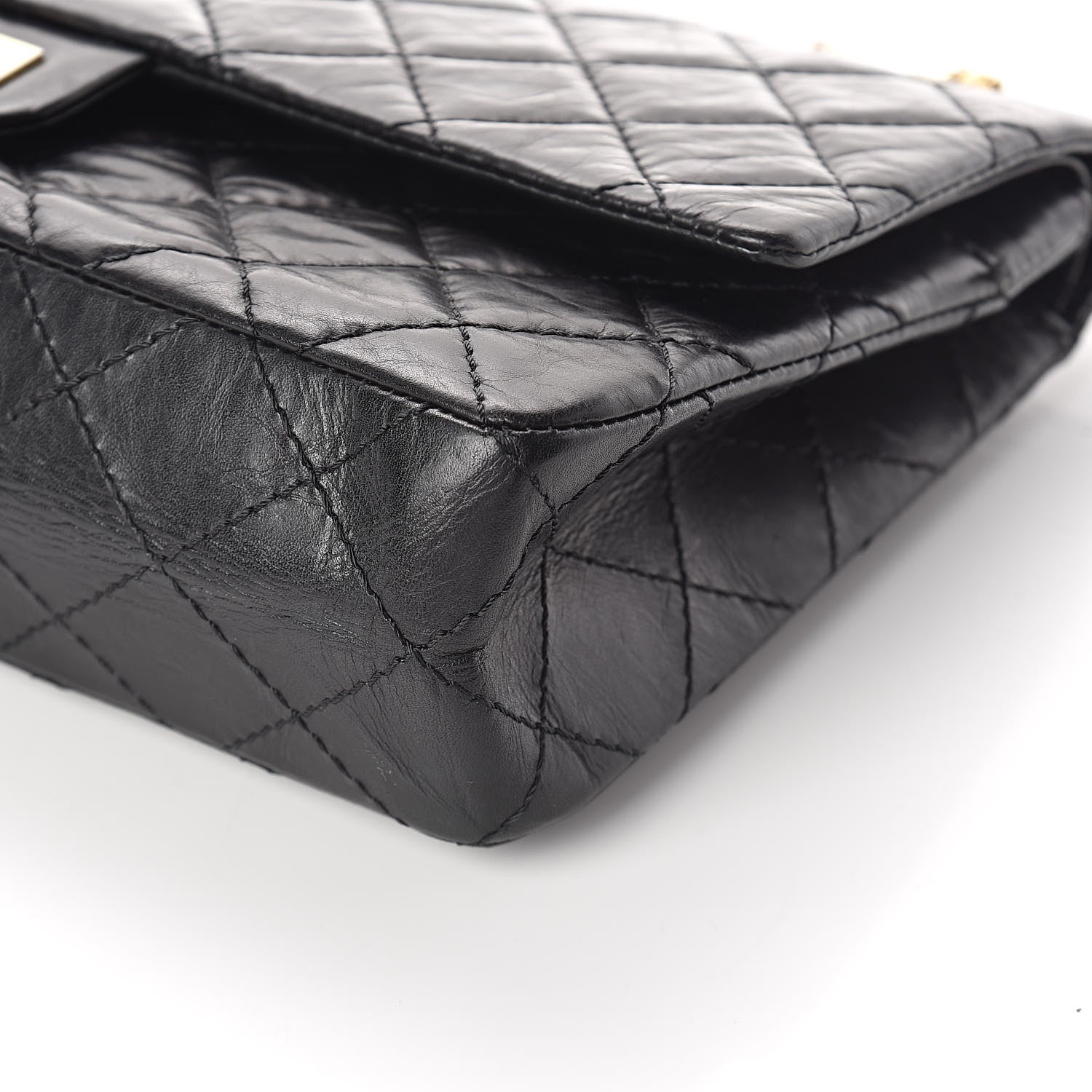 Chanel Aged Calfskin Quilted 50th Anniversary 2.55 Reissue 226 Flap Black 13 of 18