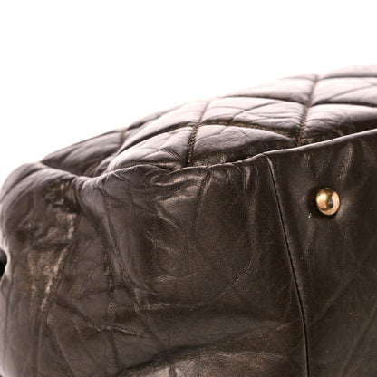 Chanel Aged Calfskin Quilted Large Pondichery Flap Dark Brown 11 of 16