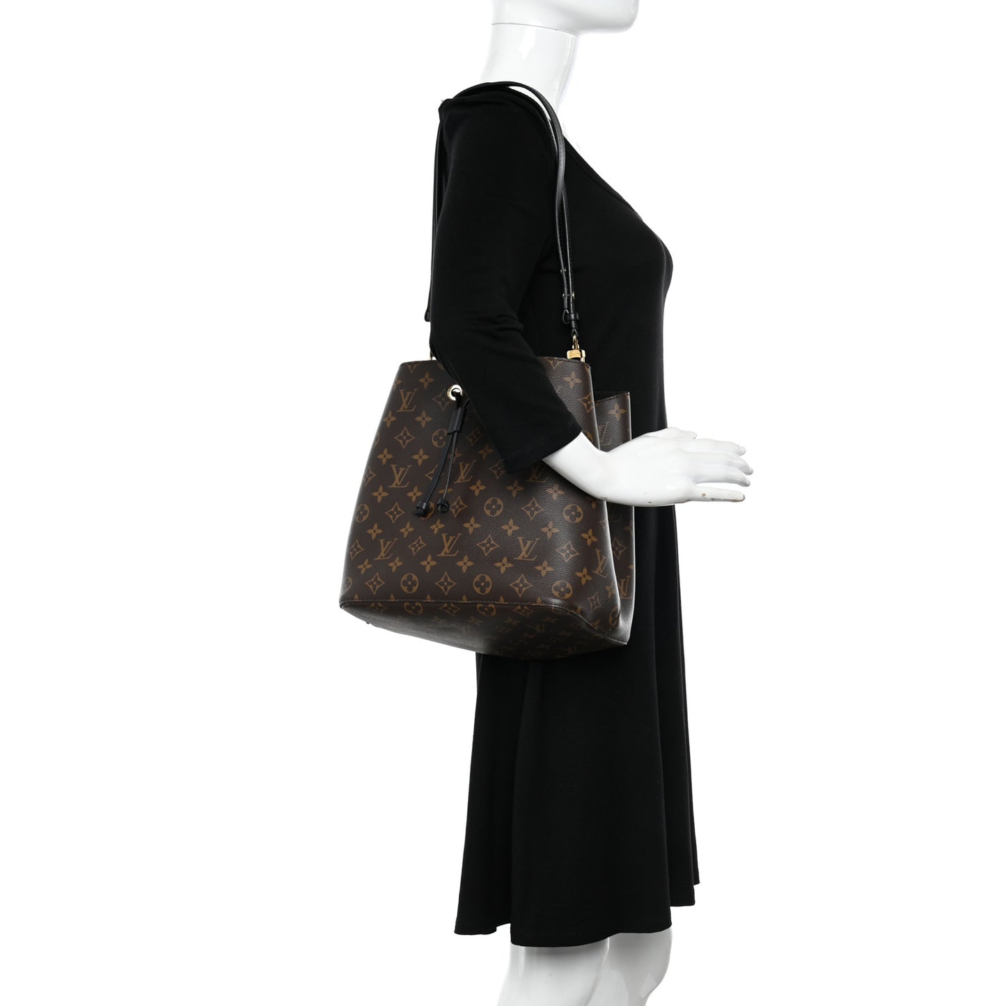LOUIS VUITTON Monogram Neonoe MM Black