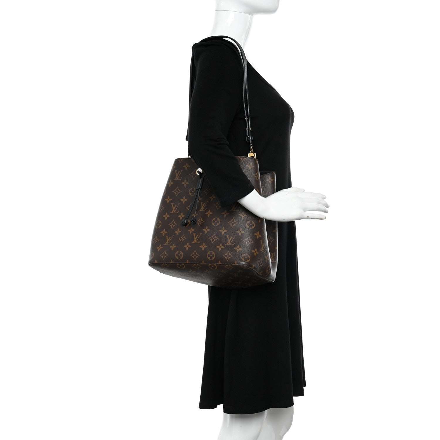 Louis Vuitton LOUIS VUITTON Monogram Neonoe MM Black 3 of 12