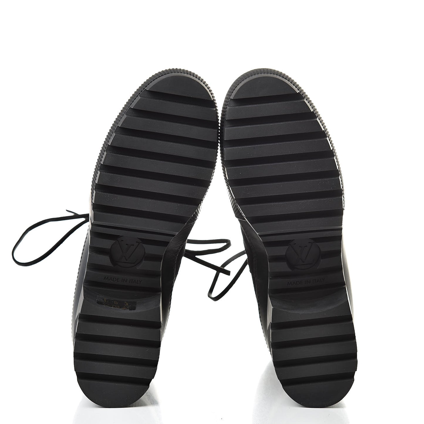 Suede Calfskin Monogram LV Black Heart Laureate Platform Desert Boots 37.5 Black