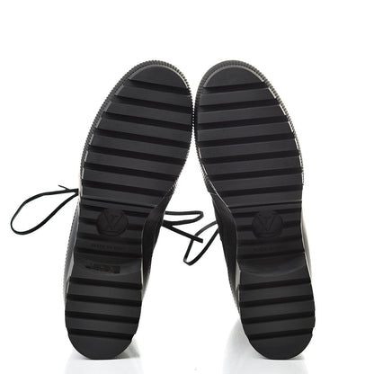 Louis Vuitton Suede Calfskin Monogram LV Black Heart Laureate Platform Desert Boots 37.5 Black 5 of 7