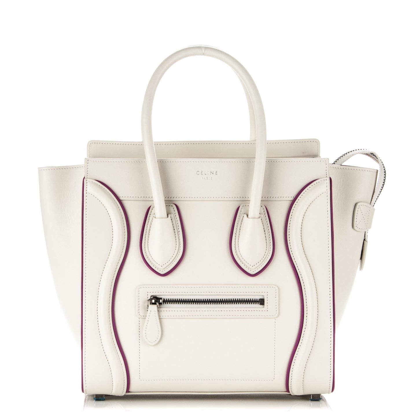 Smooth Calfskin Micro Luggage White Magenta