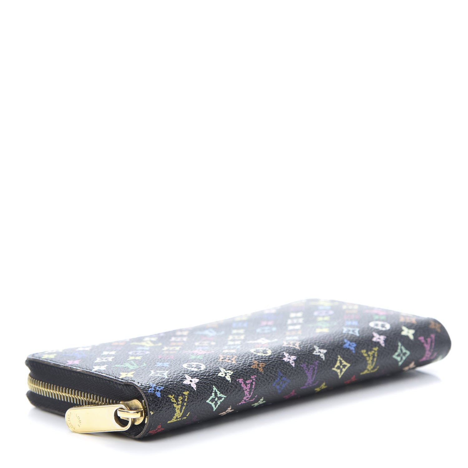 Louis Vuitton Monogram Multicolor Zippy Wallet Black Violet 4 of 9