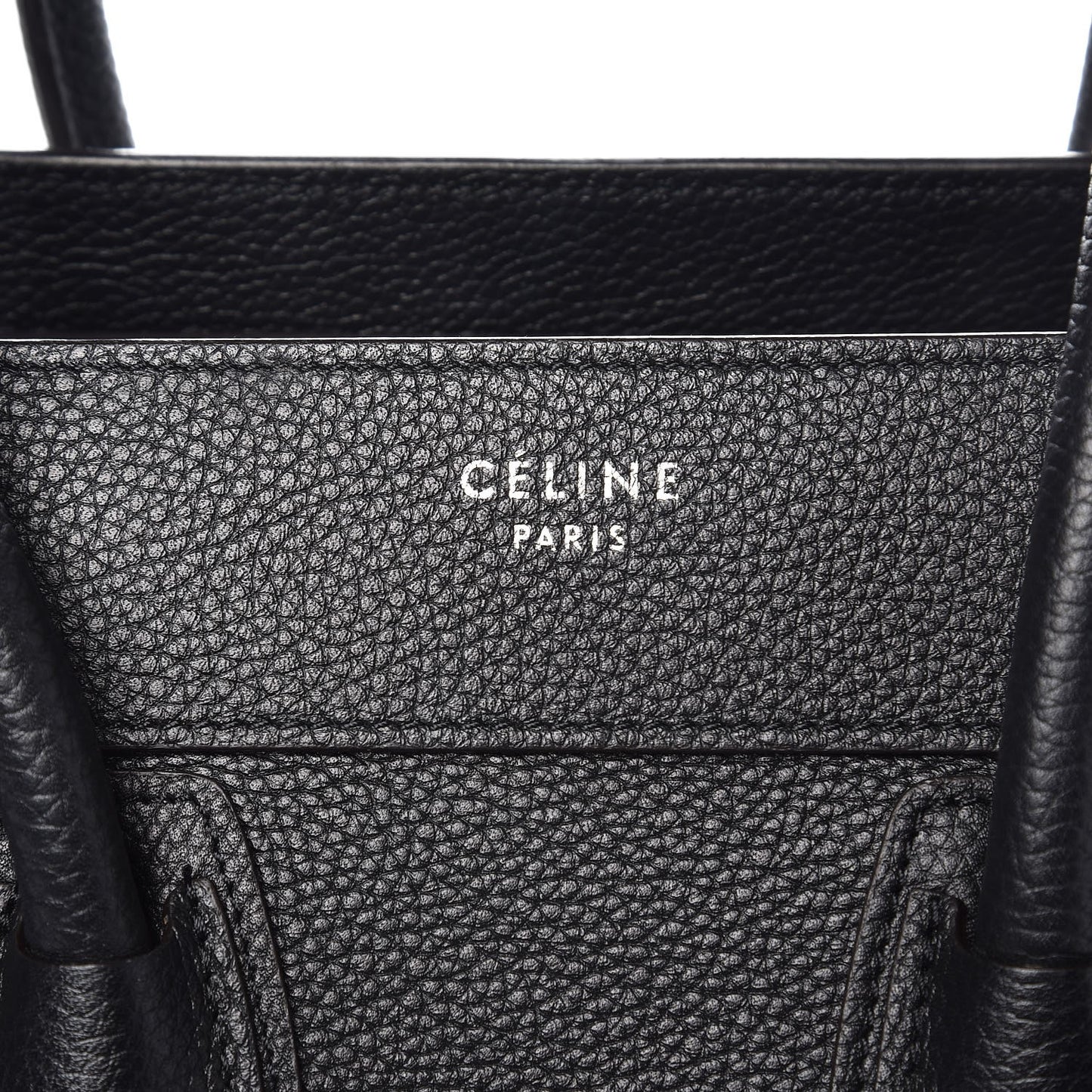 Drummed Calfskin Micro Luggage Black