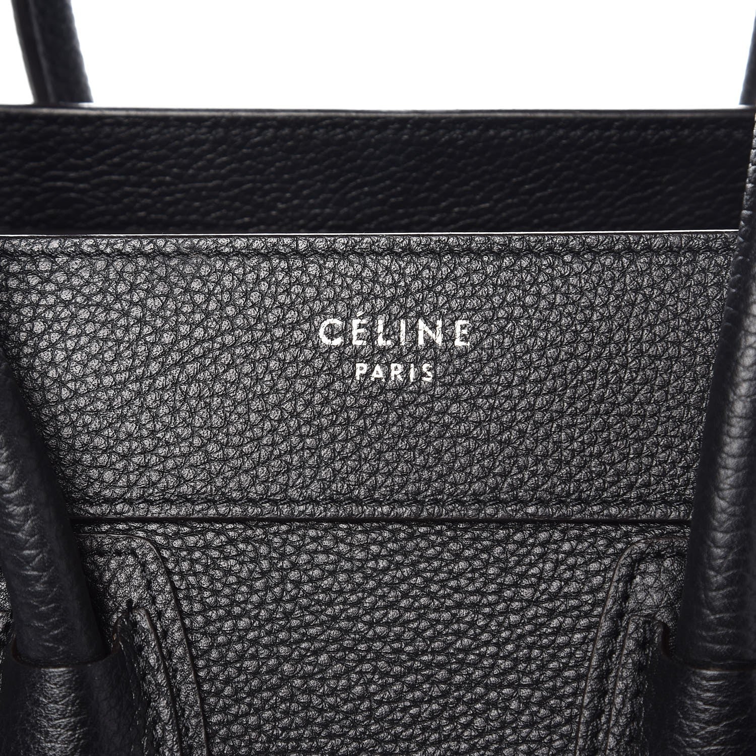 Celine Drummed Calfskin Micro Luggage Black 8 of 10