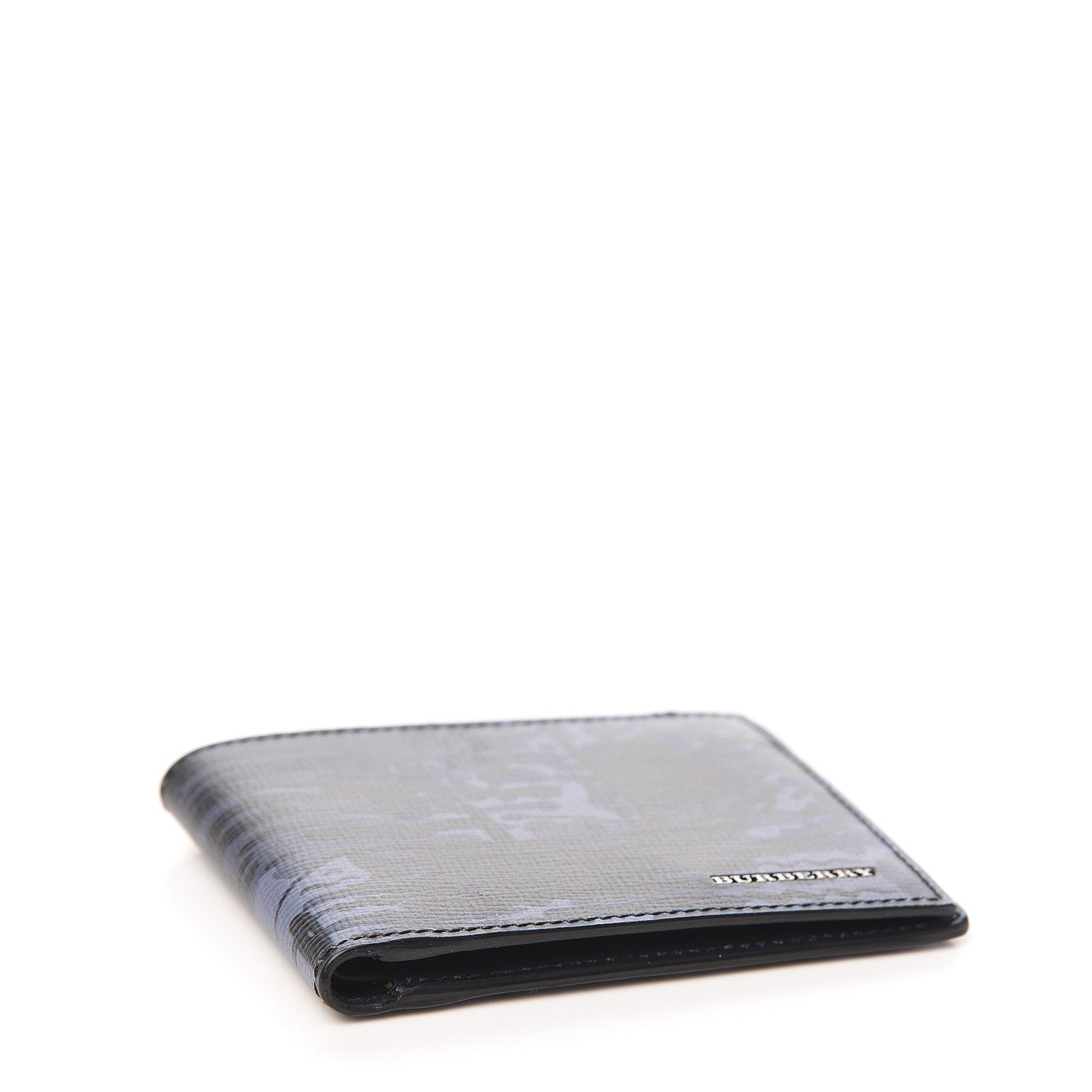Burberry Calfskin Seaside Print BBi-Fold Wallet Bright Navy 3 of 7