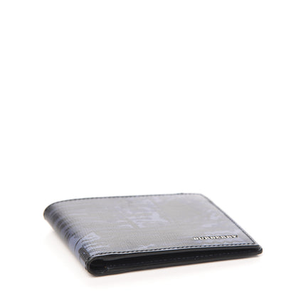 Burberry Calfskin Seaside Print BBi-Fold Wallet Bright Navy 3 of 7