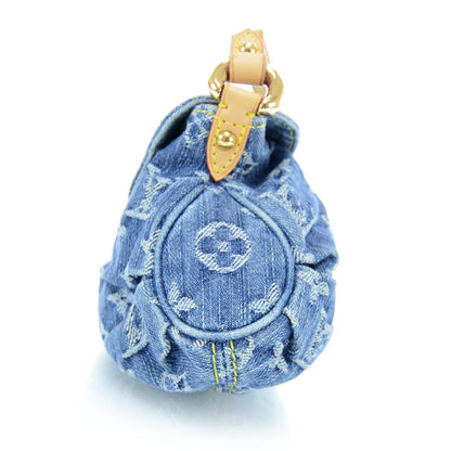 Louis Vuitton Monogram Denim Mini Pleaty Blue 5 of 10