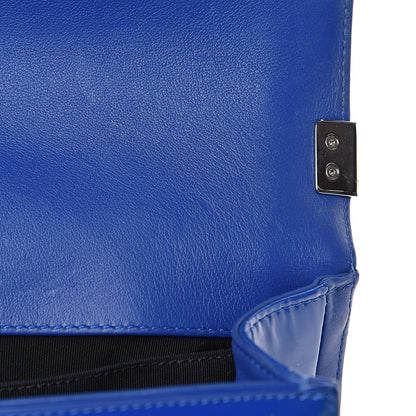 Chanel Patent Calfskin Quilted Medium Plexiglass Boy Flap Blue 12 of 13
