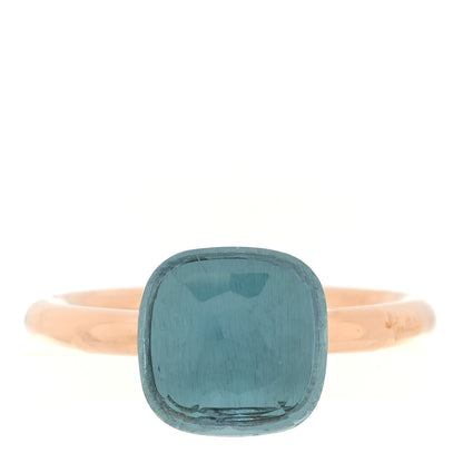 Pomellato 18K Rose Gold London Blue Topaz Classic Nudo Ring 52 6 1 of 6