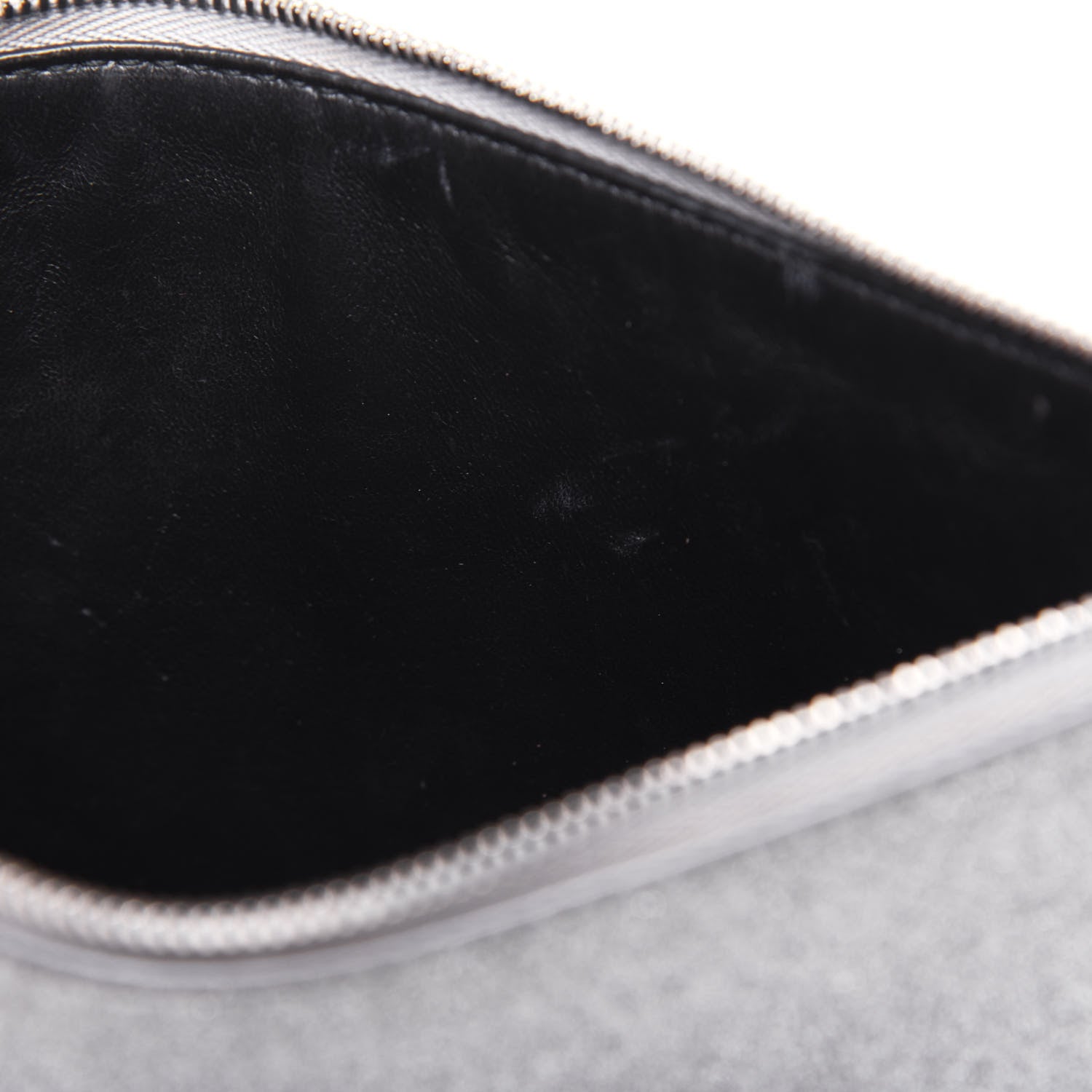 Balenciaga Glitter Calfskin Logo Everyday Pouch M Silver 9 of 13