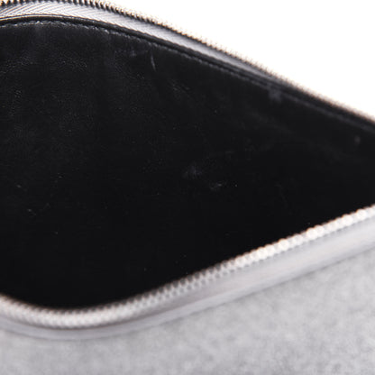 Balenciaga Glitter Calfskin Logo Everyday Pouch M Silver 9 of 13