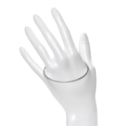 Tiffany 18K White Gold Diamond Metro Bangle Bracelet 2 of 4