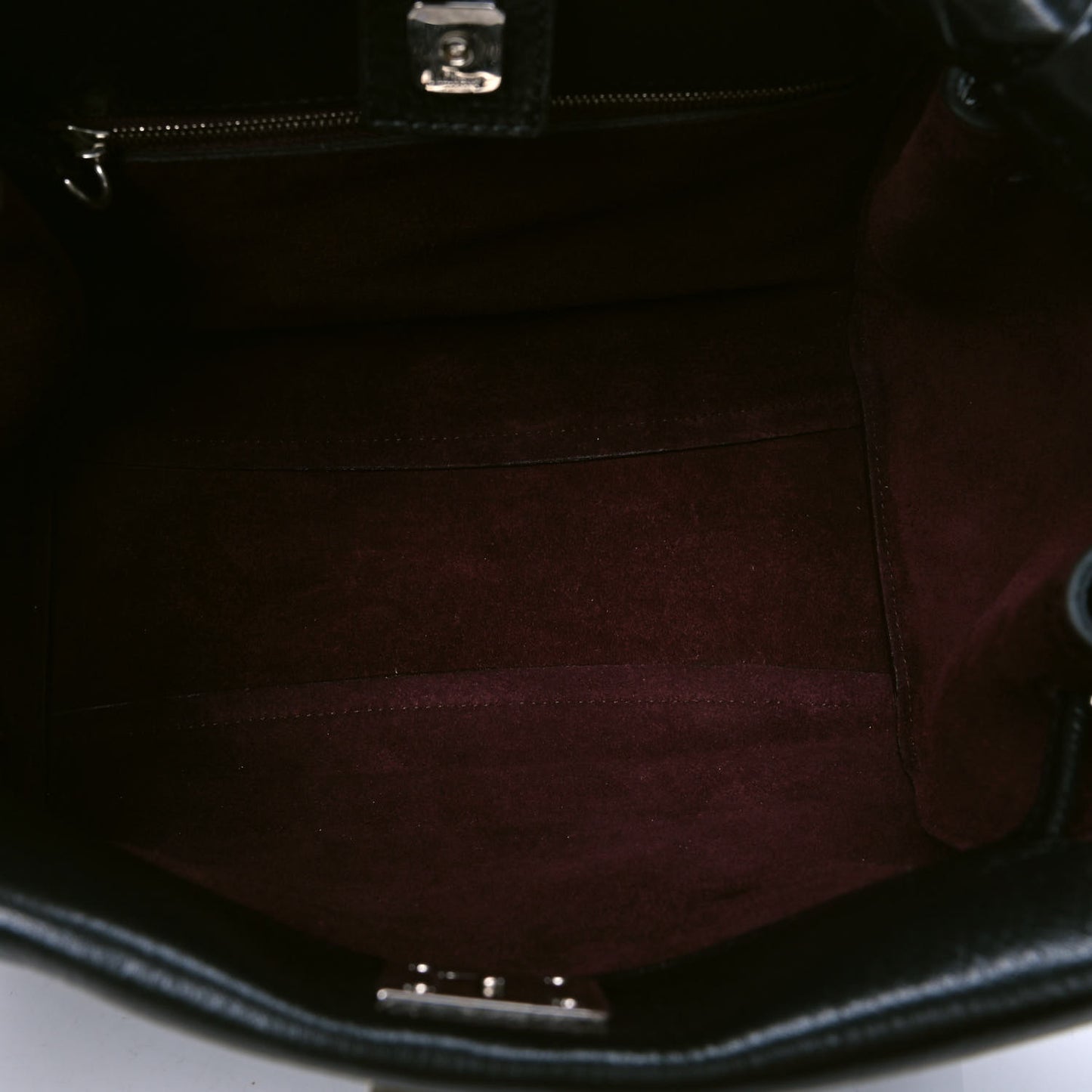 Glossy Calfskin Small Iris Tote Black