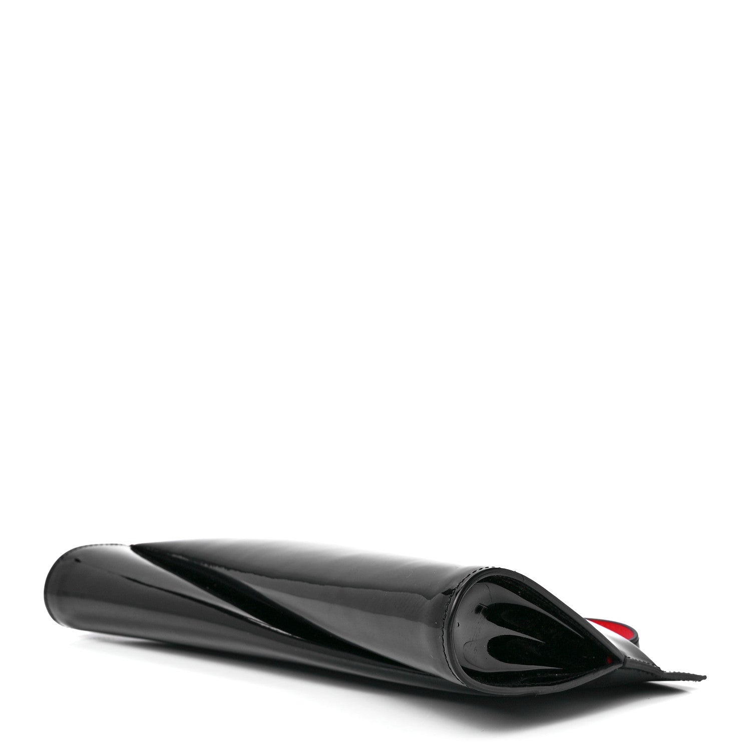 Christian Louboutin Patent Loubi Twist Zip Clutch Bag Black 8 of 10