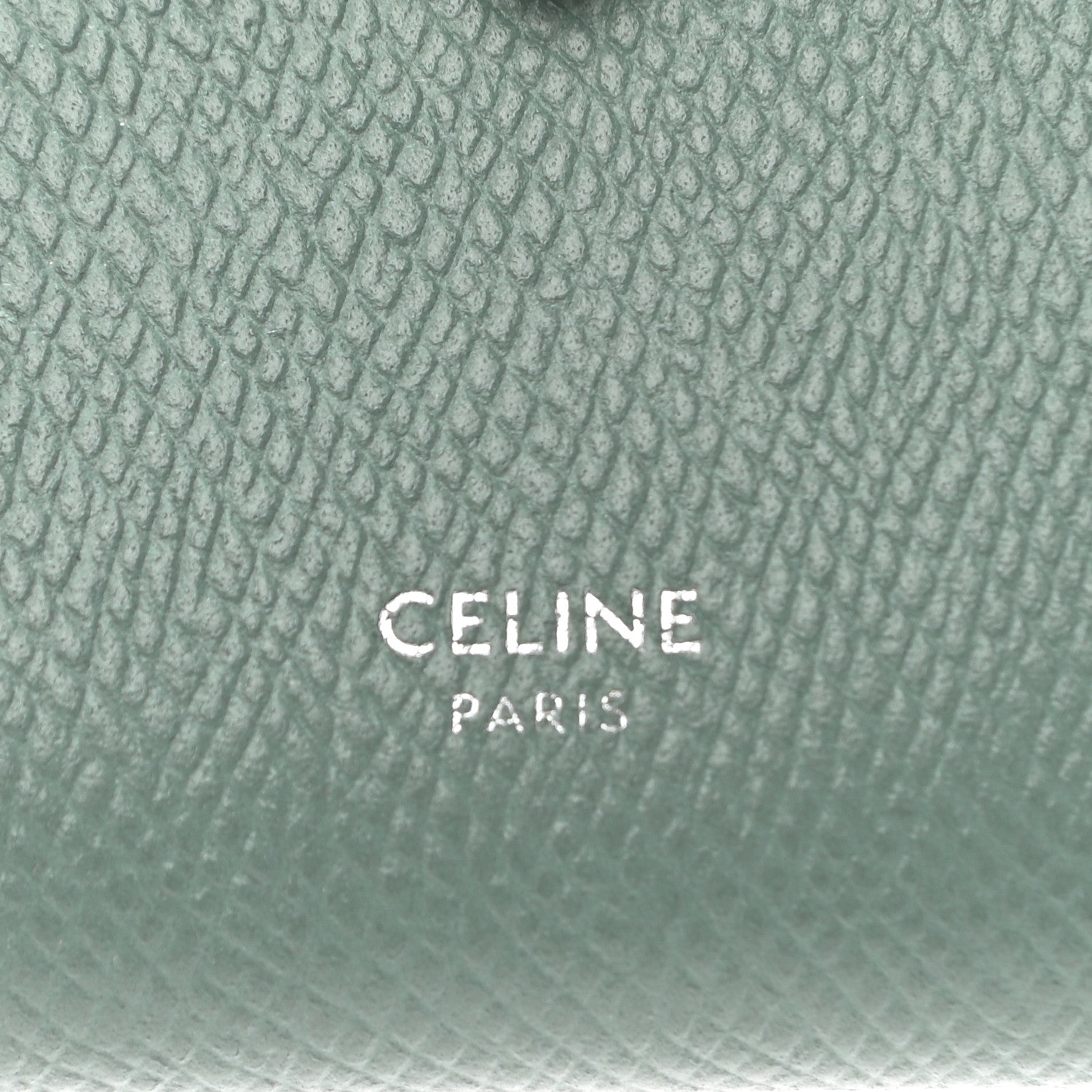 Celine Grained Calfskin Medium Multifunction Strap Wallet Green 6 of 10