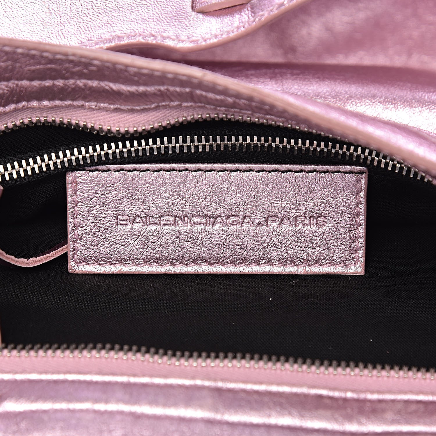 Balenciaga Metallic Agneau Classic Silver Hardware S City Sparkle Pale Rose 6 of 12