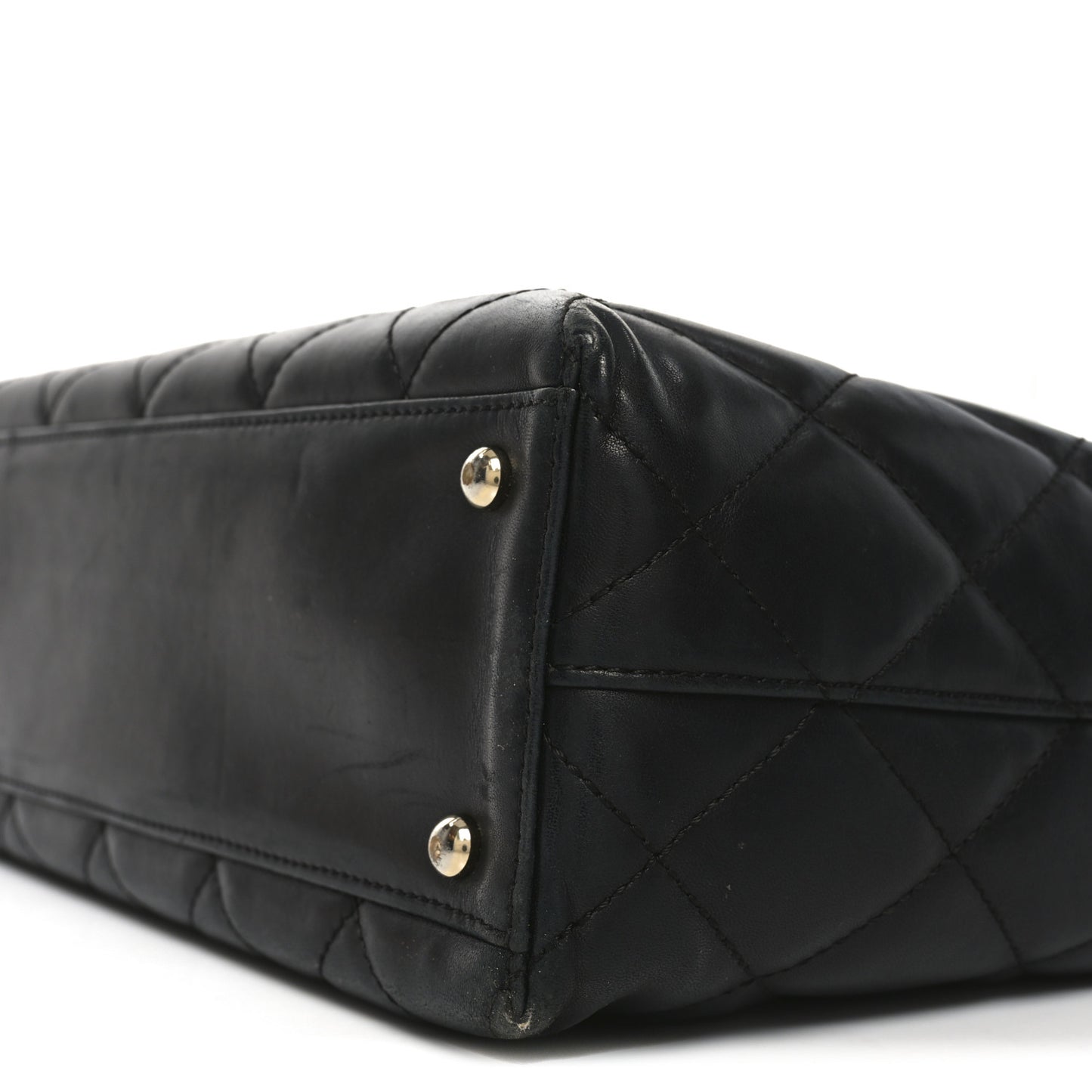 Lambskin Quilted Shoulder Bag Black