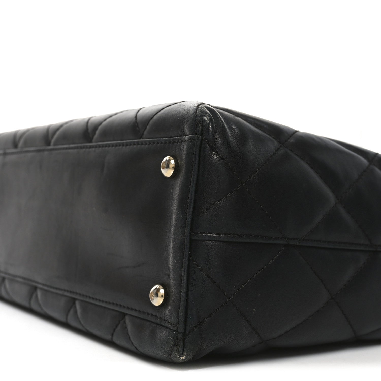 Chanel Lambskin Quilted Shoulder Bag Black 10 of 11