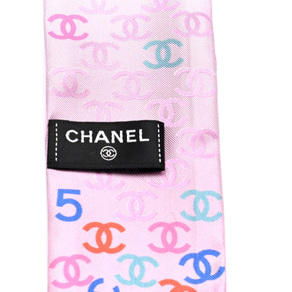 Chanel Silk CC Slim Bandeau Pink Light Blue Red 3 of 3