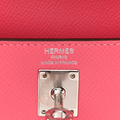 Hermes Epsom Kelly Sellier 25 Rose Azalee 6 of 11
