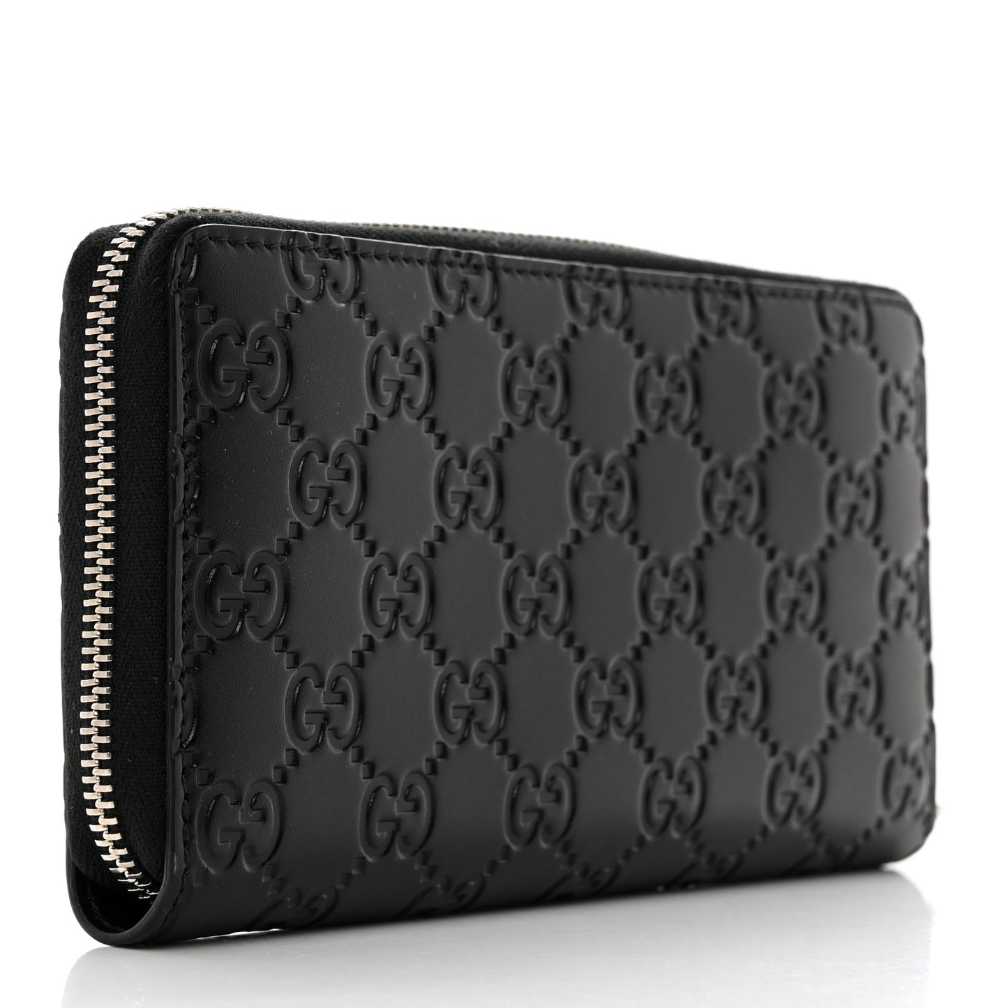 Guccissimma Signature Dorian Zip Around Wallet Black