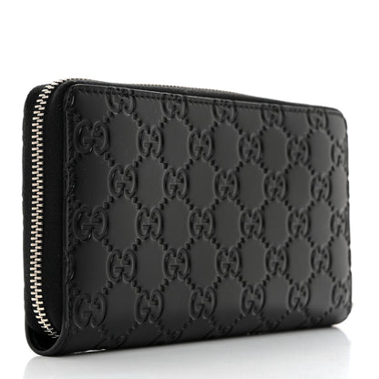 Gucci Guccissimma Signature Dorian Zip Around Wallet Black 3 of 7