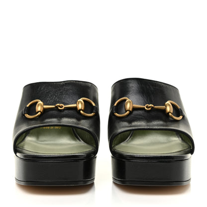 Gucci Granada Kid Houdan Platform Slide Sandals 38.5 Black 2 of 12