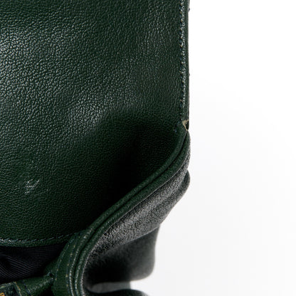 Saint Laurent Sheepskin Matelasse Chevron Monogram Large College Satchel Dark Green 13 of 15