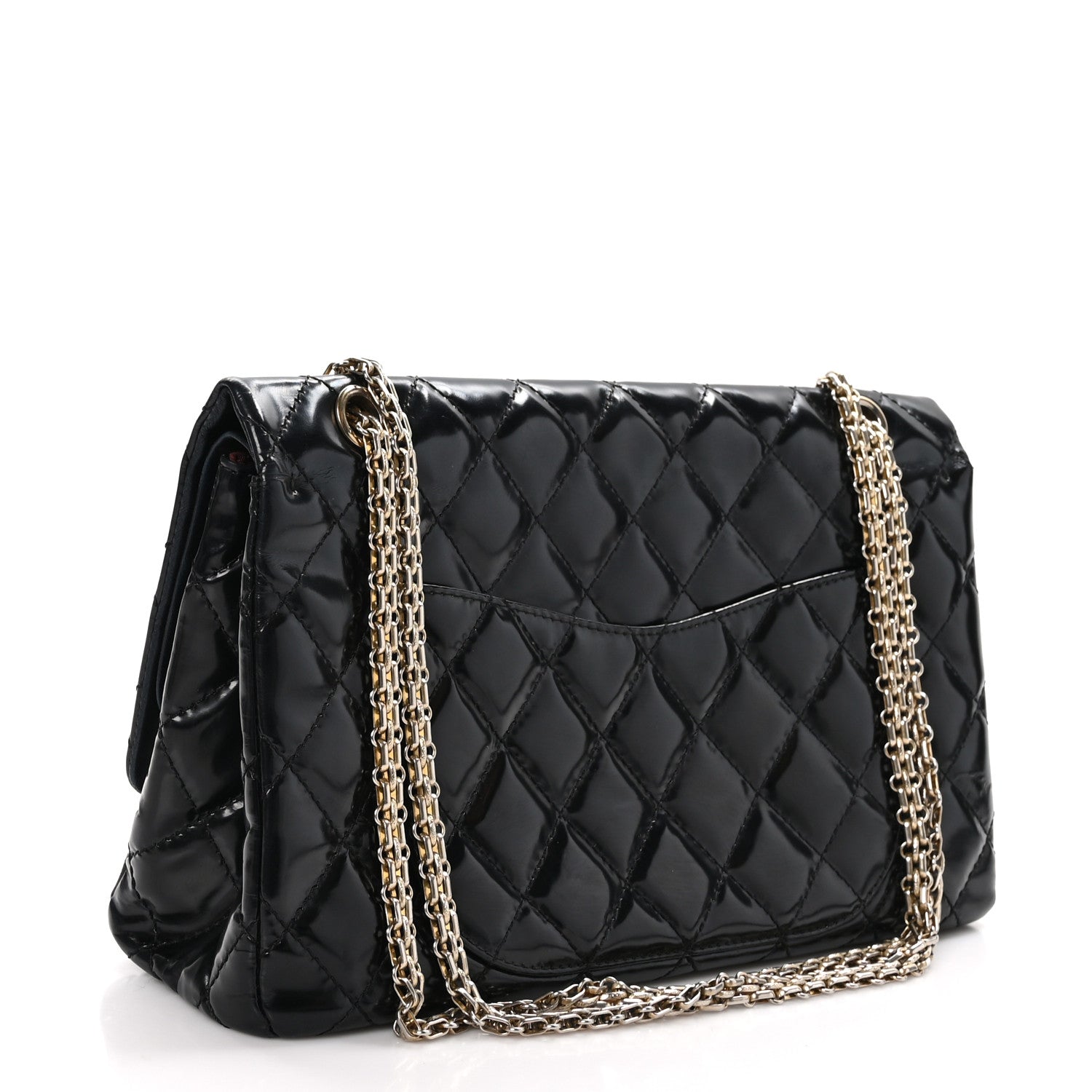 Chanel Patent Quilted 2.55 Reissue 227 Double Flap Black 2 of 10