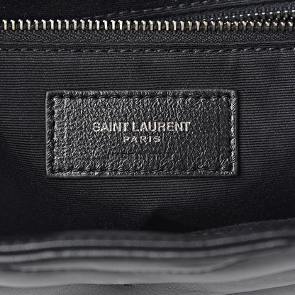 Saint Laurent Calfskin Y Quilted Monogram Medium Loulou Backpack Black 6 of 10