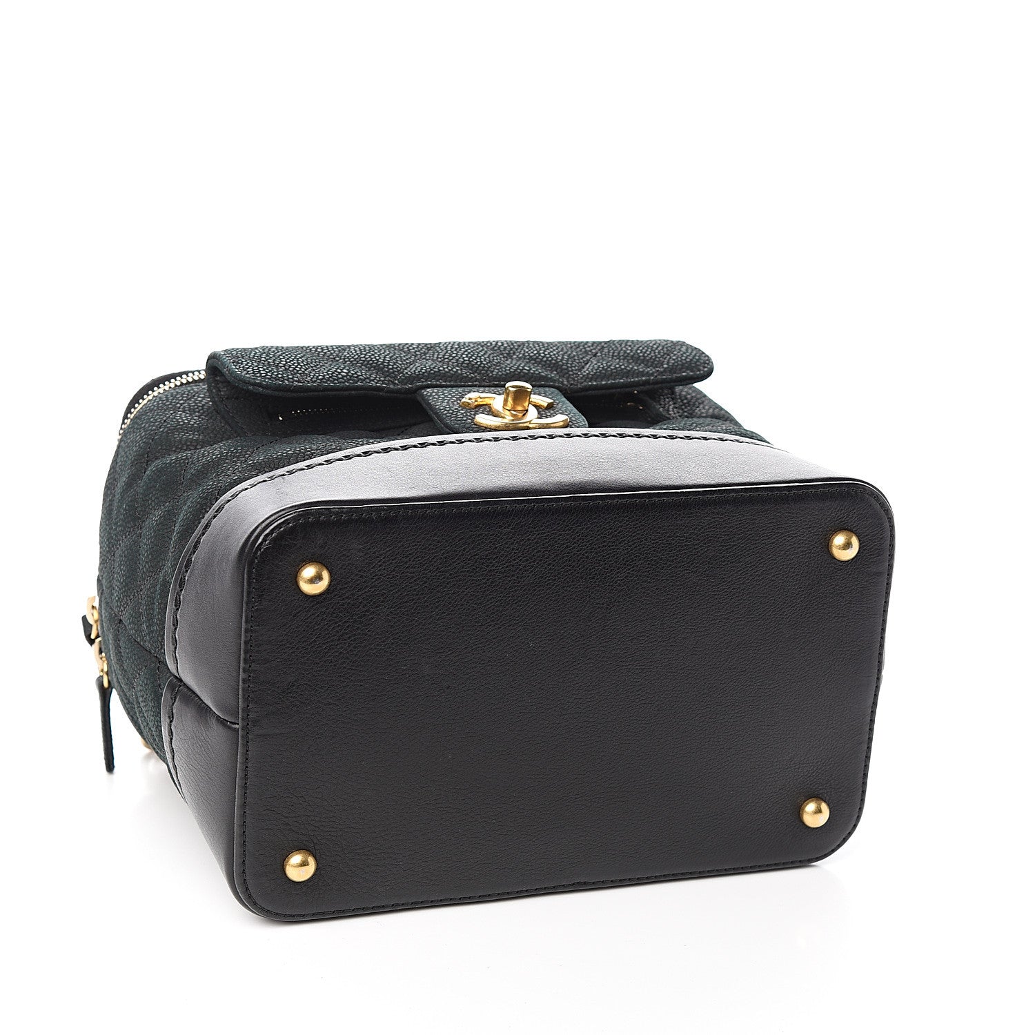Chanel Iridescent Grained Calfskin Quilted Globe Trotter Vanity Case Black 3 of 9